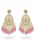 Ishhaara Ivory White Statement Kundan Earrings