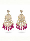 Ishhaara Ivory White Statement Kundan Earrings
