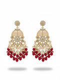 Ishhaara Ivory White Statement Kundan Earrings