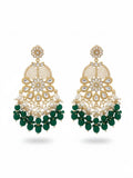 Ishhaara Ivory White Statement Kundan Earrings