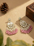 Ishhaara Ivory White Statement Kundan Earrings