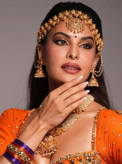 Ishhaara Jacqueline Fernandez In Lakshmi Kasulaperu Long Haram Set