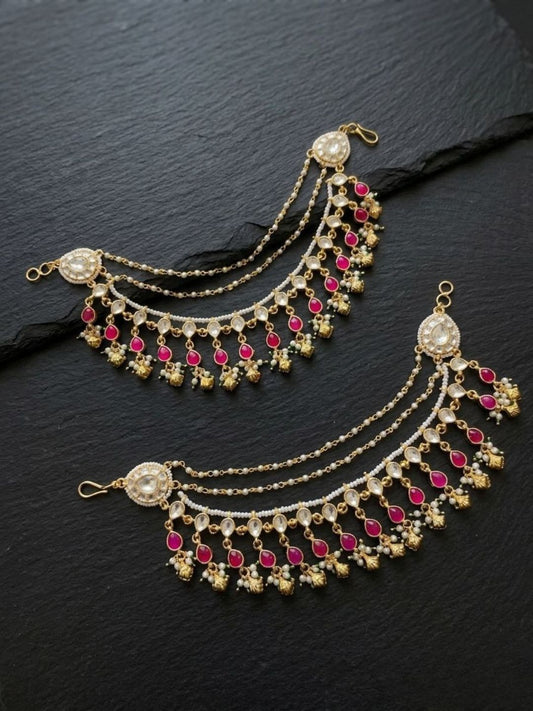Ishhaara Jadau Kundan Antique Ear Chains