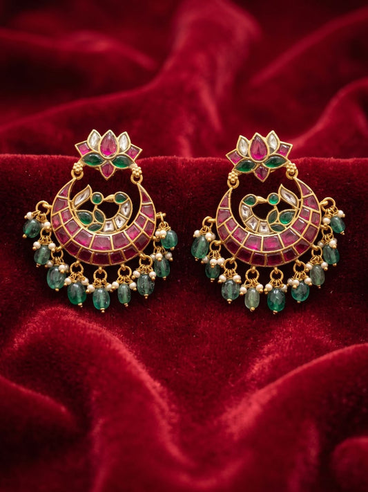 Ishhaara Jadau Kundan Chand Bali Earrings