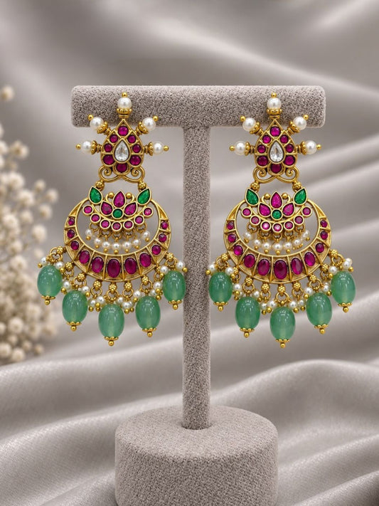 Ishhaara Jadau Kundan Chandbali Earrings