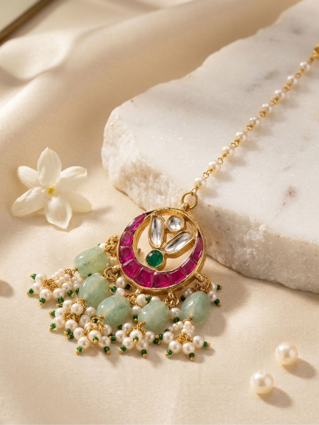 Ishhaara Jadau Kundan Design Floral Tikka