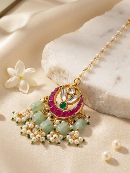 Ishhaara Jadau Kundan Design Floral Tikka
