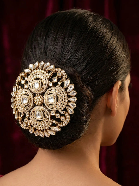 Ishhaara Jadau Kundan Hair Bun