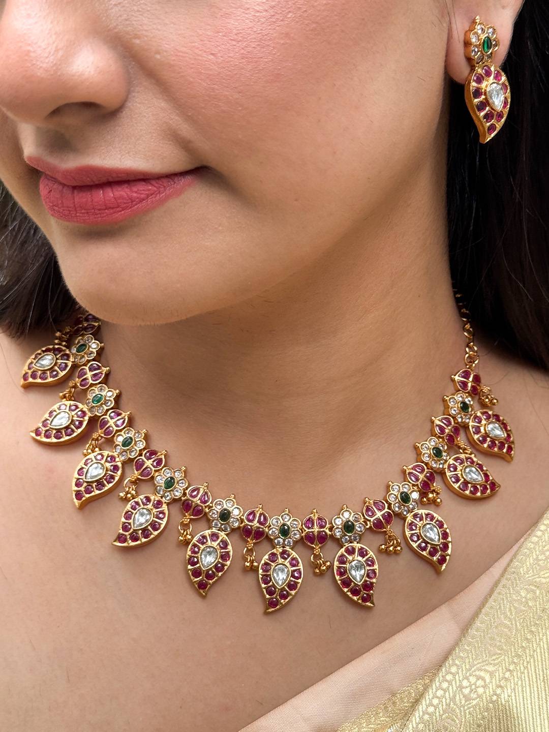 Ishhaara Jadau Kundan Maanga Short Neckpiece