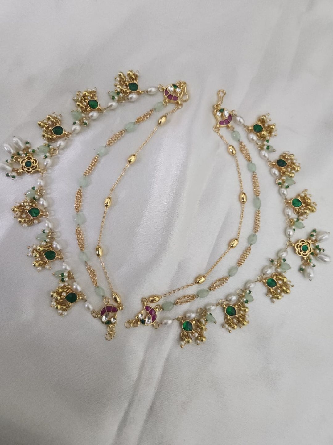 Ishhaara Jadau Kundan Pearl Earchains