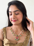 Ishhaara Jadau Kundan Stones Pendant Necklace