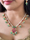 Ishhaara Jadau Kundan Stones Pendant Necklace