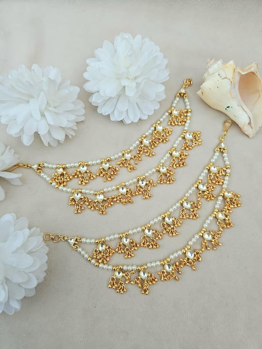 Ishhaara Jadau Kundan Studded Ear Chain