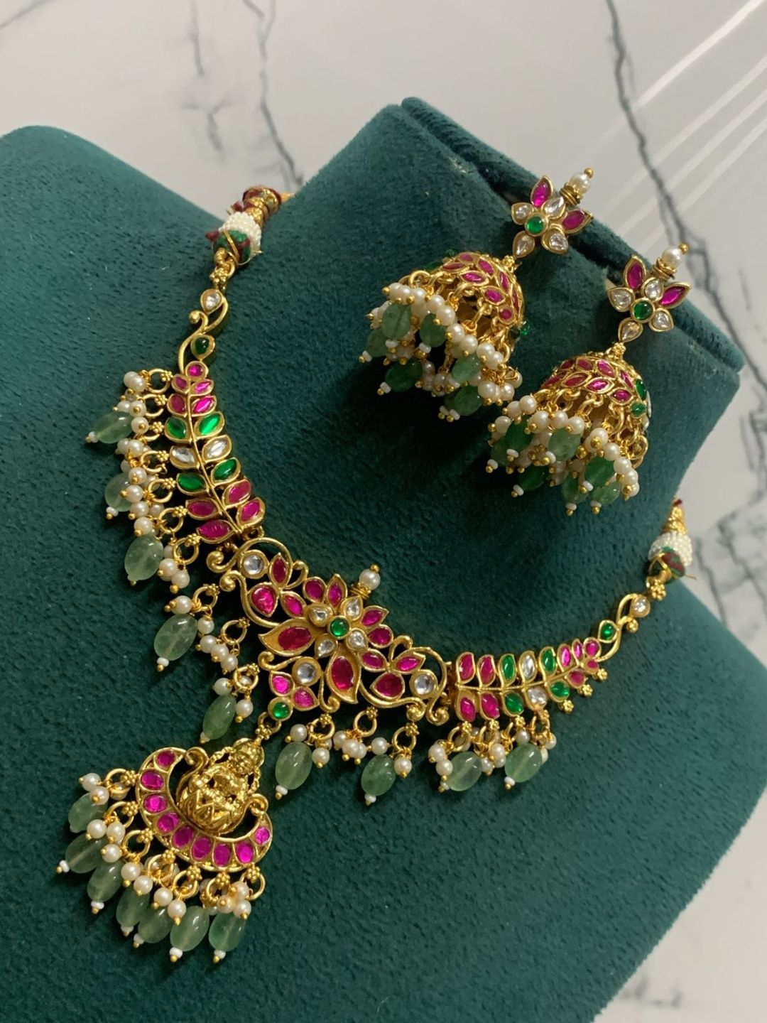 Ishhaara Jadau Kundan Studded Lotus Necklace