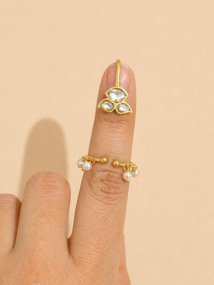 Ishhaara Jadau Kundan Studded Nail Ring