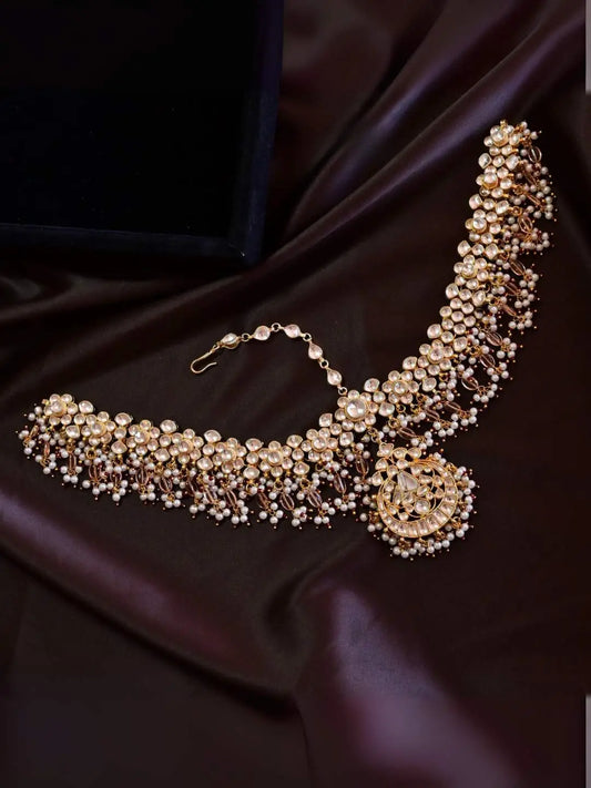 Ishhaara Jadau Kundan Studded Rajasthani Sheesh Phool