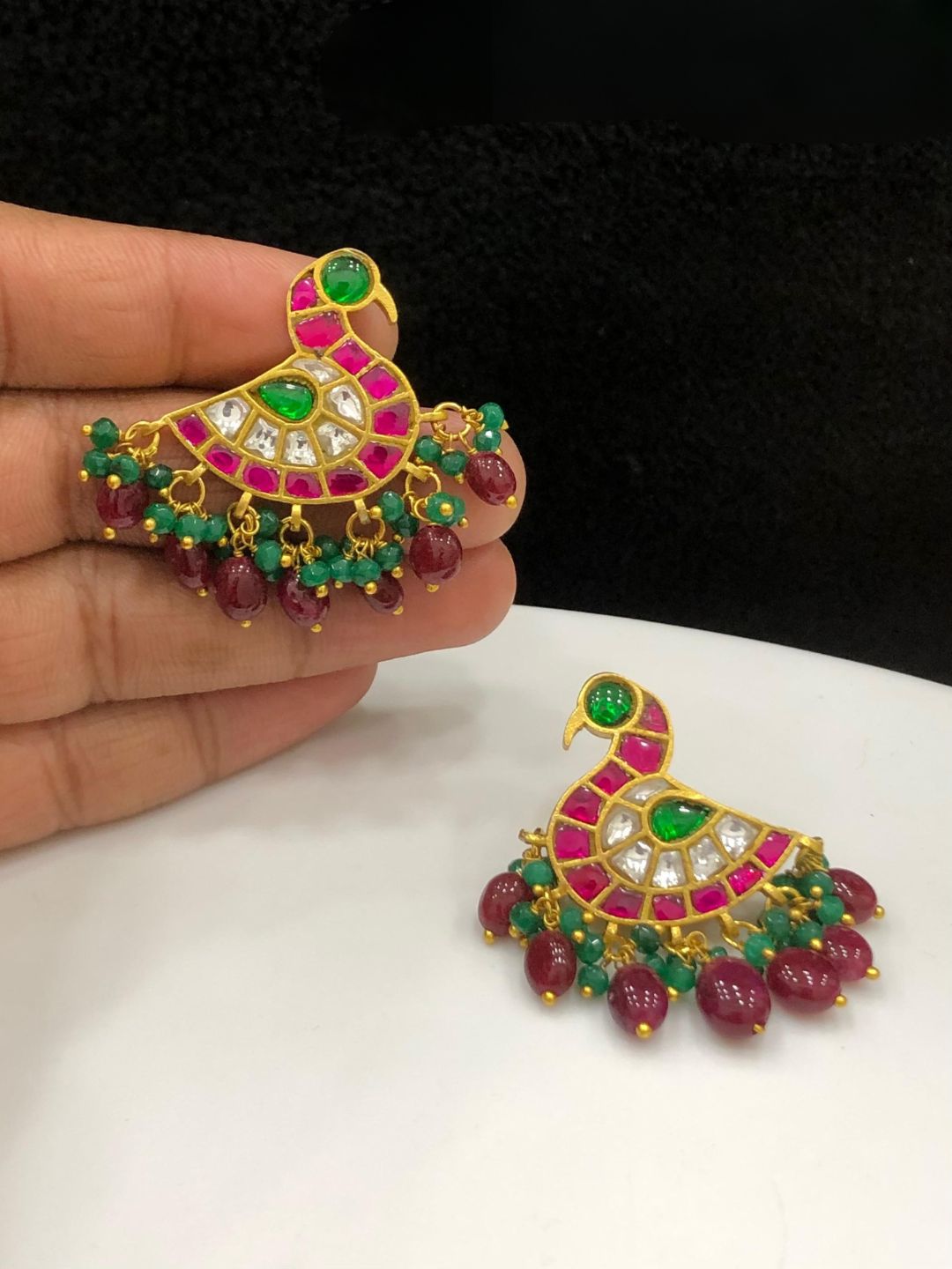 Ishhaara Jadau Kundan Swan Earring