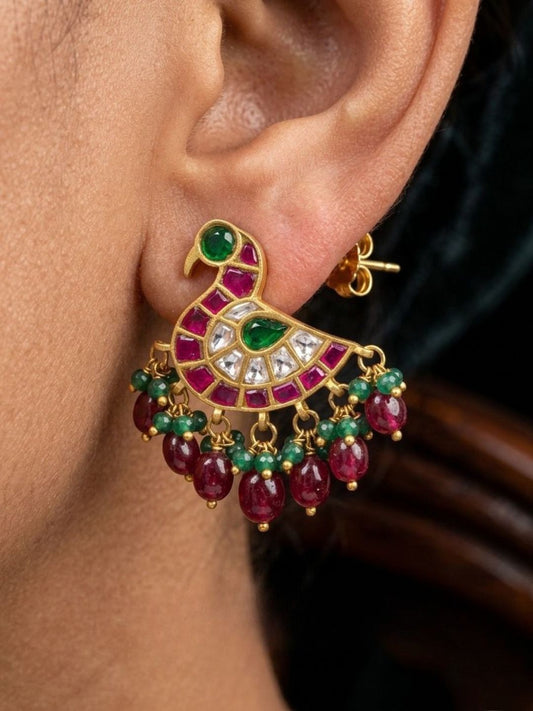 Ishhaara Jadau Kundan Swan Earring