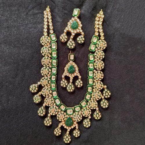 Ishhaara Jadau Meena Drop Necklace Set