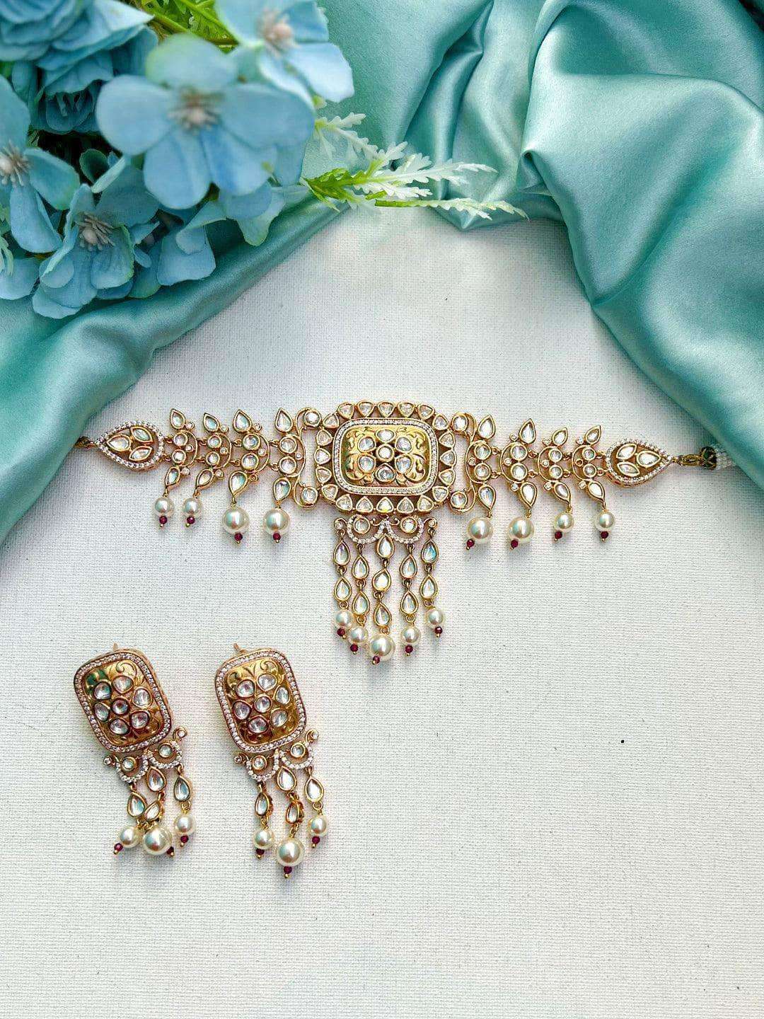 Ishhaara Jadau Polki Necklace Set