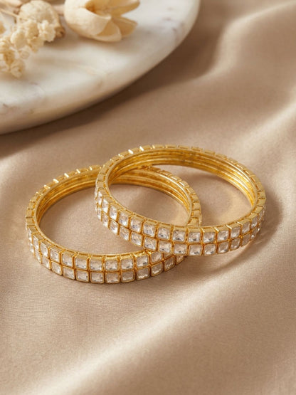 Ishhaara Jadau Rajwadi Traditional Kundan Bangles