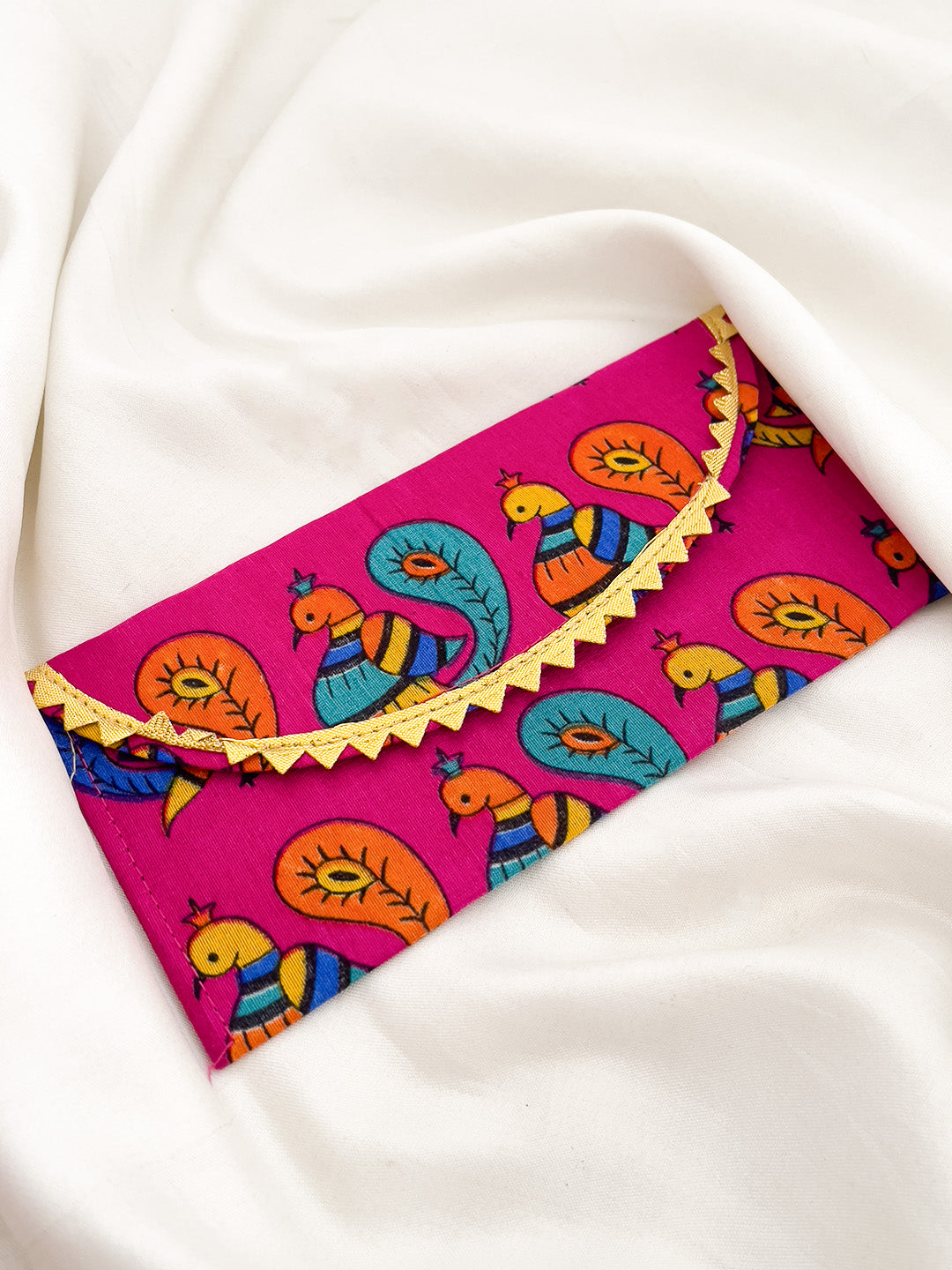 Ishhaara Jaipuri Embroided Fabric Envelope Clutches