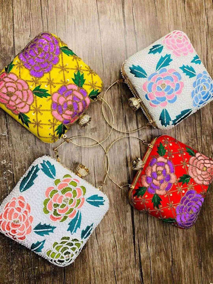 Ishhaara Jalwa Art Embellished Box Clutch
