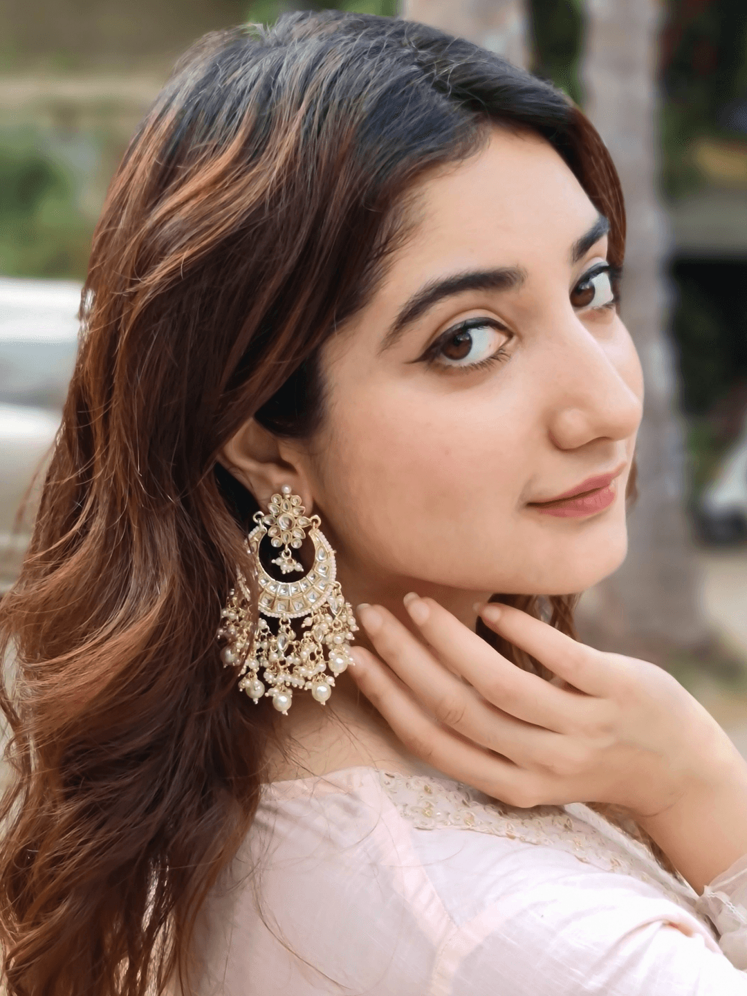Ishhaara Jessica Chaudhry In Tassel Chandbali Earrings