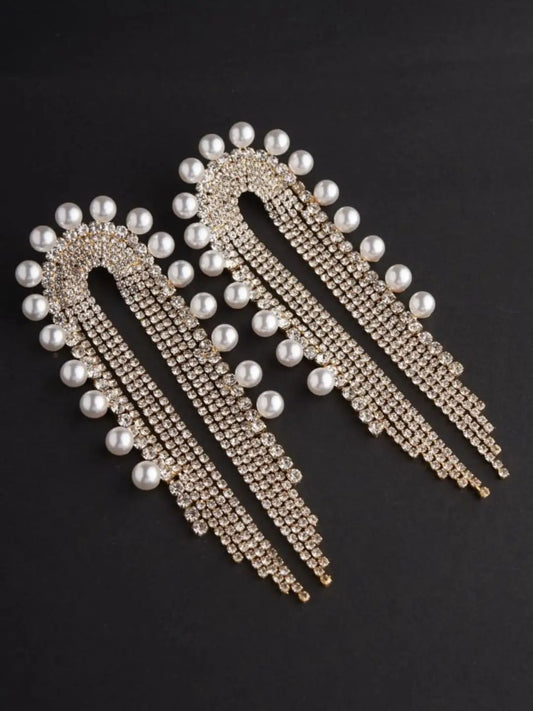 Ishhaara Julia Pearl Tassel Earring
