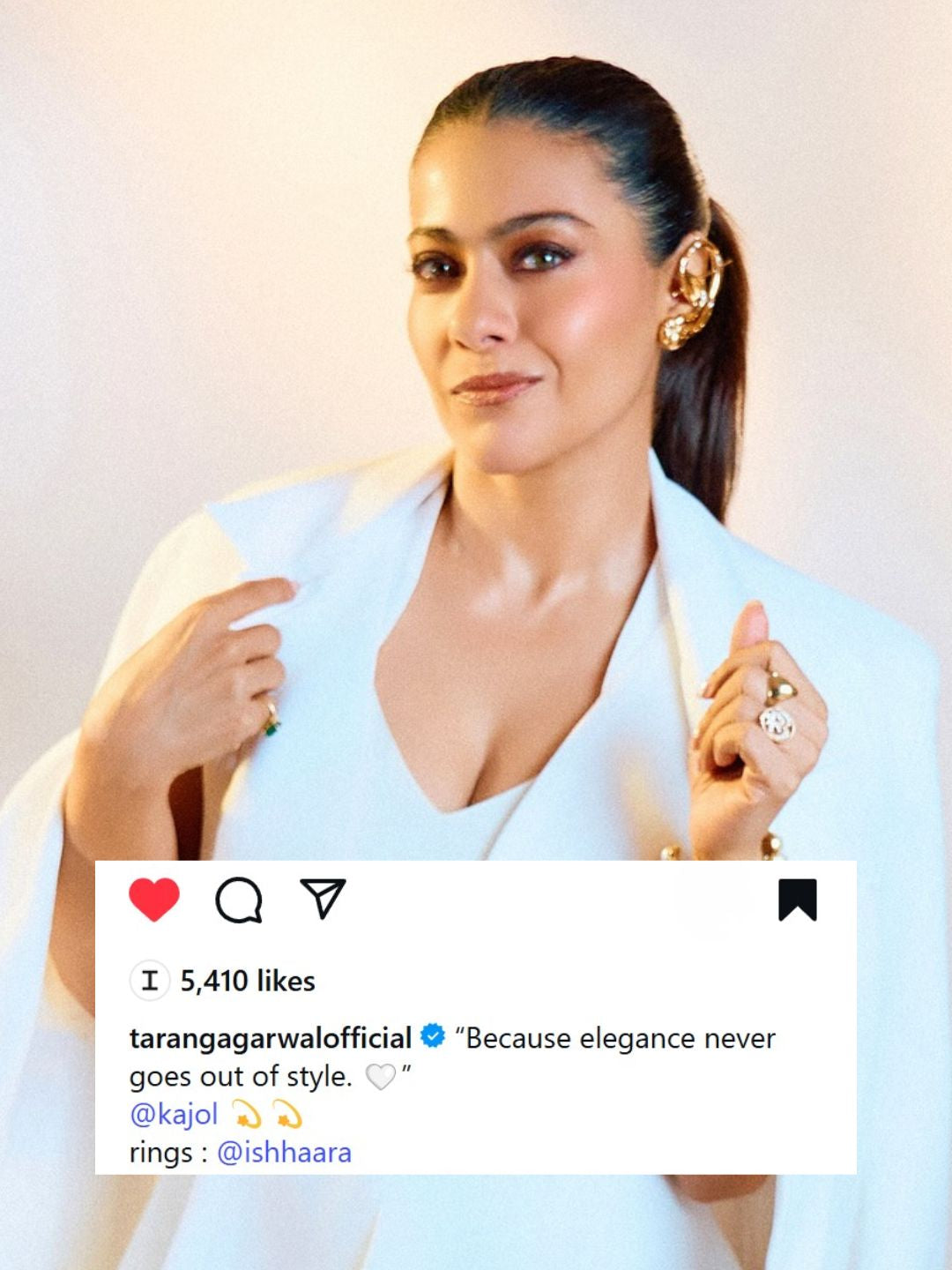 Ishhaara Kajol Devgan Boho Triangle Ring