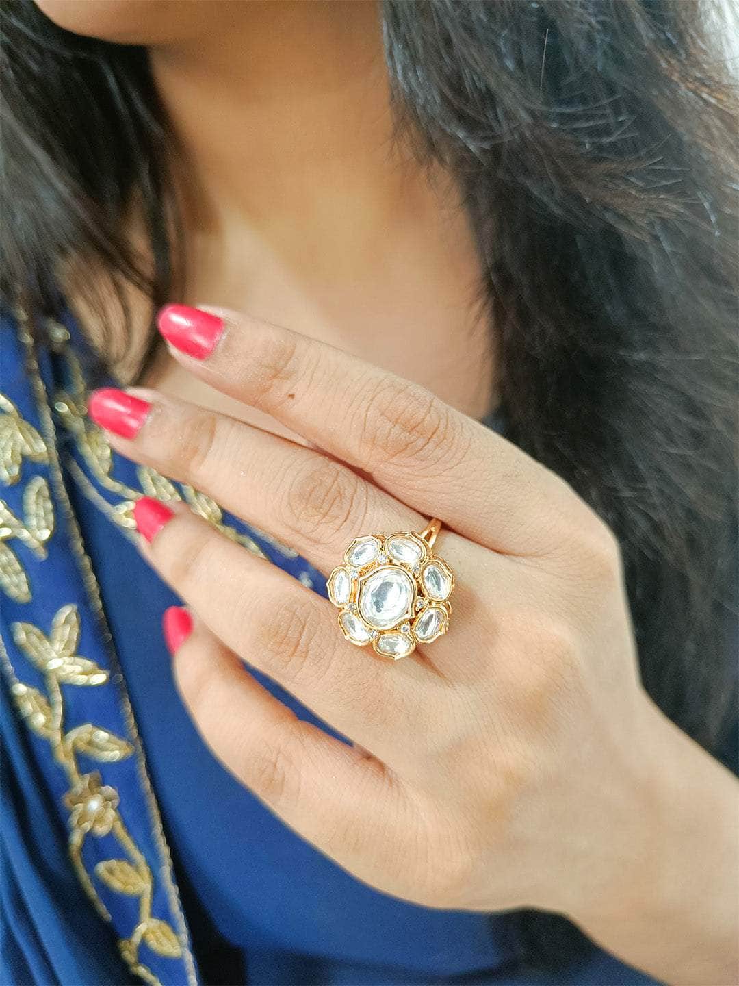 Ishhaara Kamala Kundan Ring