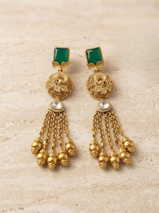 Ishhaara Kashmiri Royal Moissanite Earrings