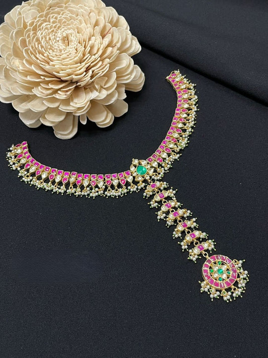 Ishhaara Kemp Floral Bridal Mathapatti