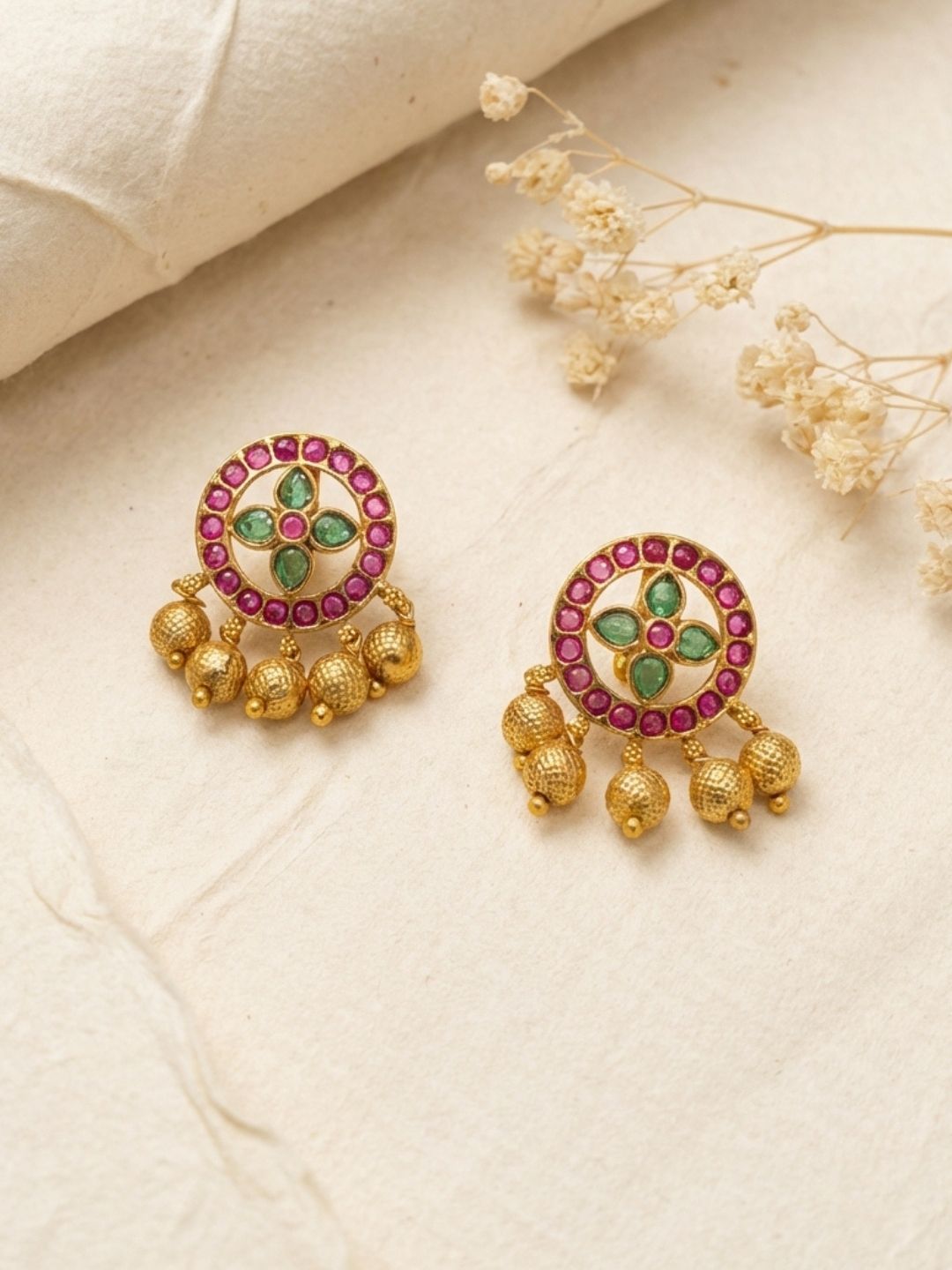 Ishhaara Kemp Stone Stud Earrings