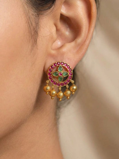 Ishhaara Kemp Stone Stud Earrings