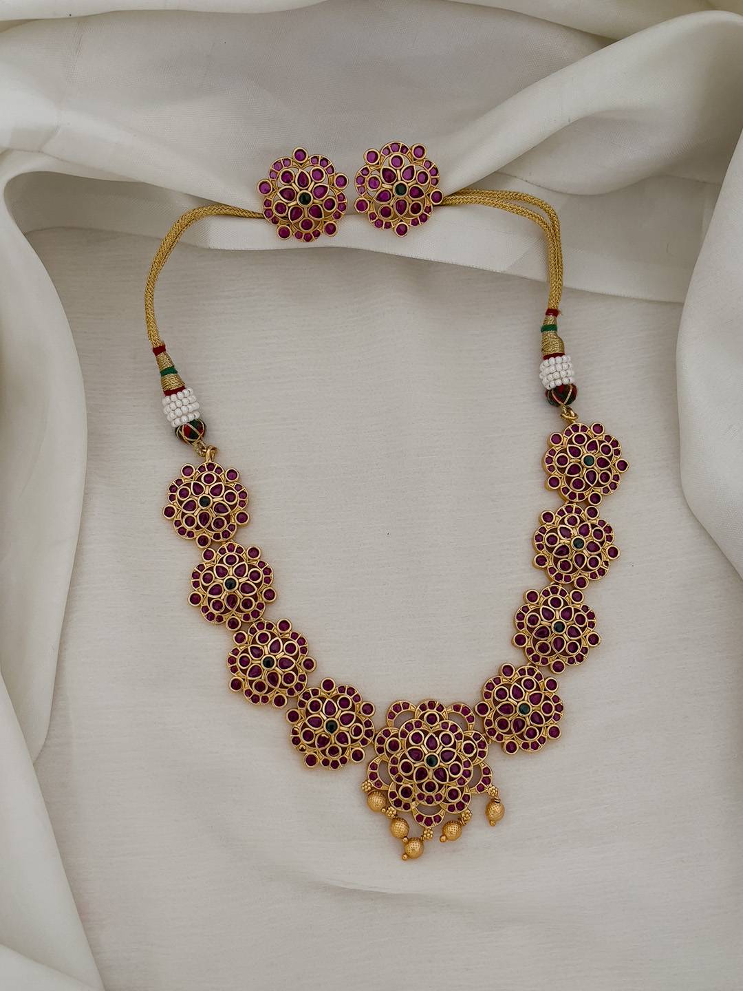 Ishhaara Kemp Stone Studded Floral Traditional Choker