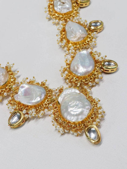 Ishhaara Kinjal In Baroque Pearl Statement Necklace