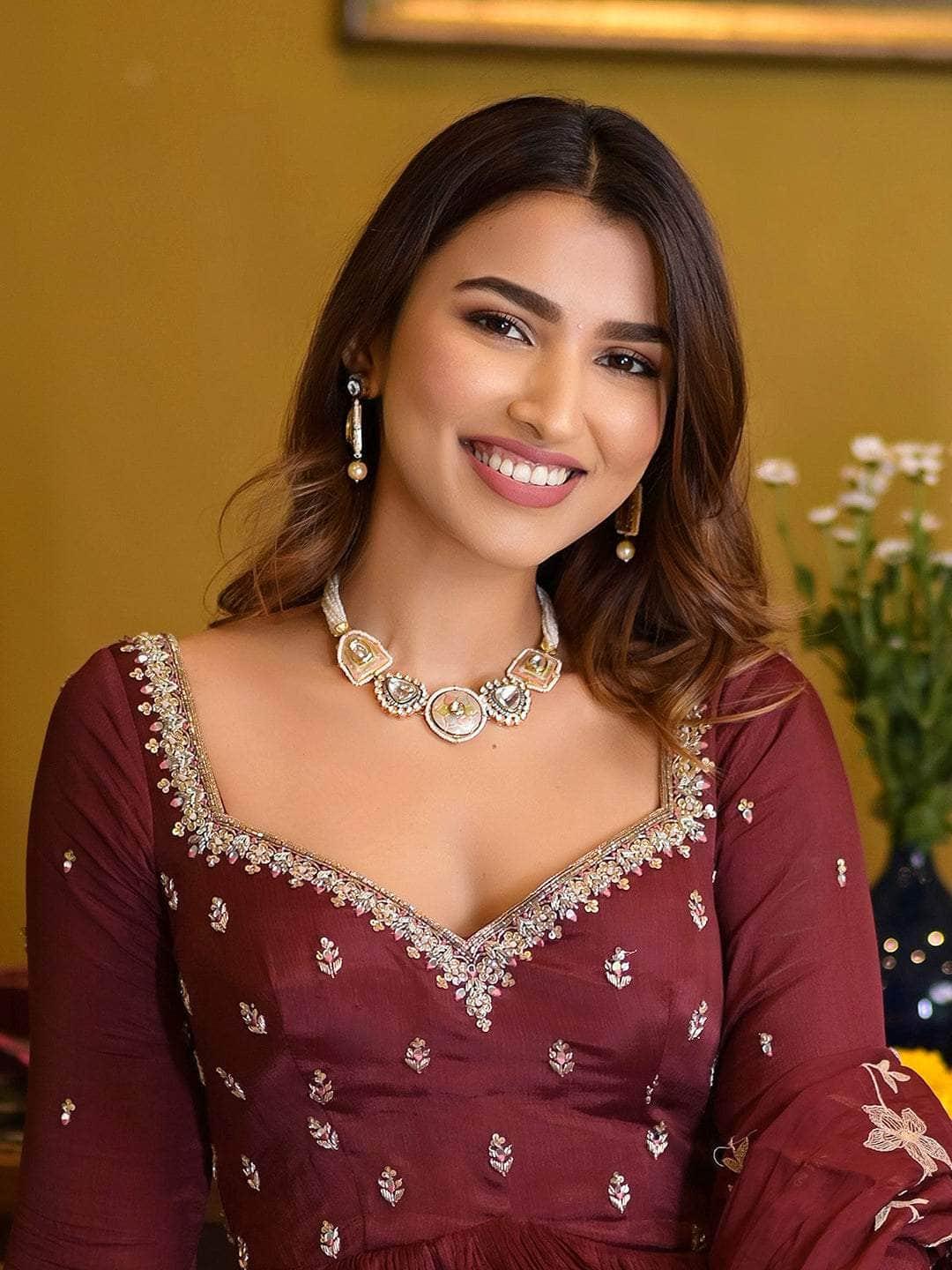 Ishhaara Kinjal In Meena Painted Patchi Choker Set