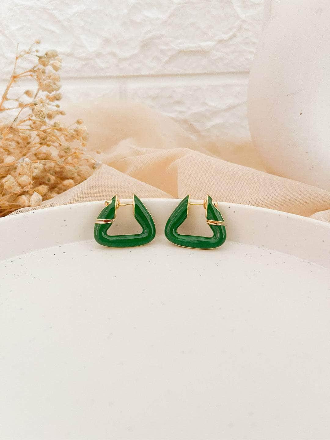 Ishhaara Korean Geometric Dangle Drop Earring