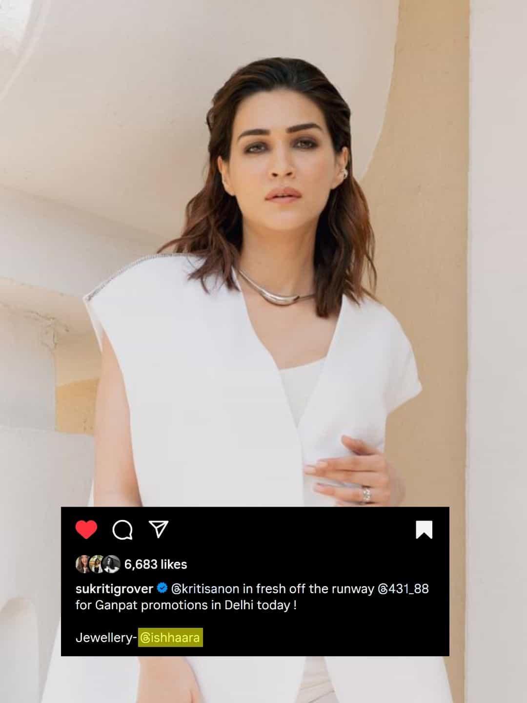 Ishhaara Kriti Sanon In Geometric Rounded Choker