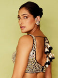 Ishhaara Kubbra Sait In Traditional Silver Peacock Earrings