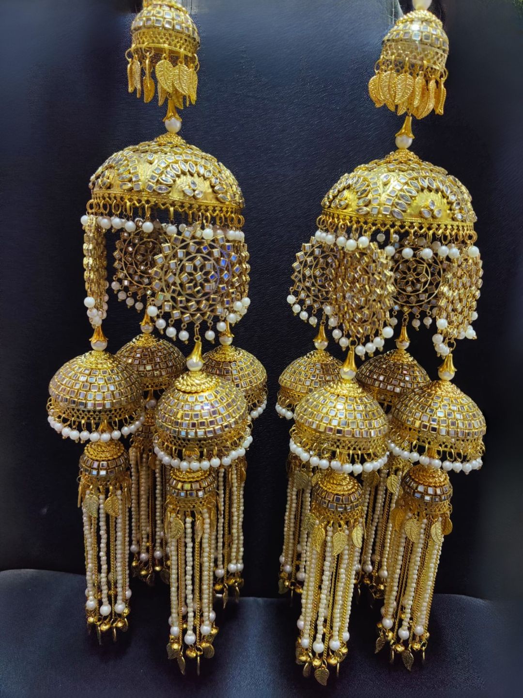 Ishhaara Kundan And Pearl Chain Studded Wedding Bridal Kaleera