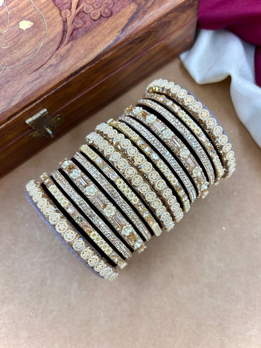 Ishhaara Kundan Bangle Set — handcrafted Indian jewellery