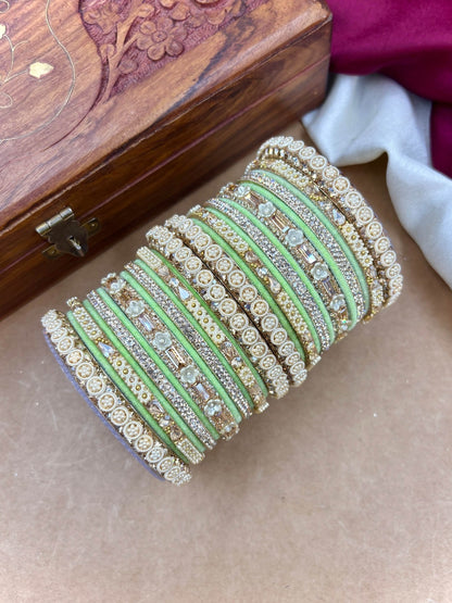 Ishhaara Kundan Bangle Set — handcrafted Indian jewellery - view 11