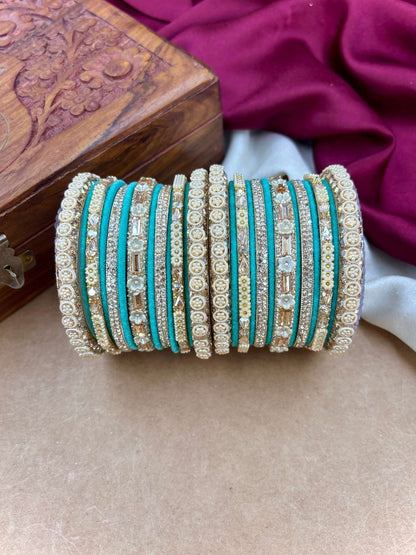 Ishhaara Kundan Bangle Set — handcrafted Indian jewellery - view 15