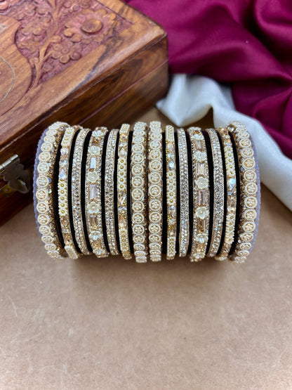 Ishhaara Kundan Bangle Set — handcrafted Indian jewellery - view 2