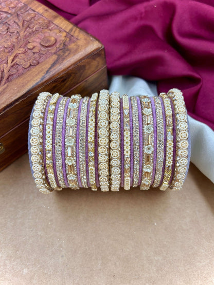 Ishhaara Kundan Bangle Set — handcrafted Indian jewellery - view 5