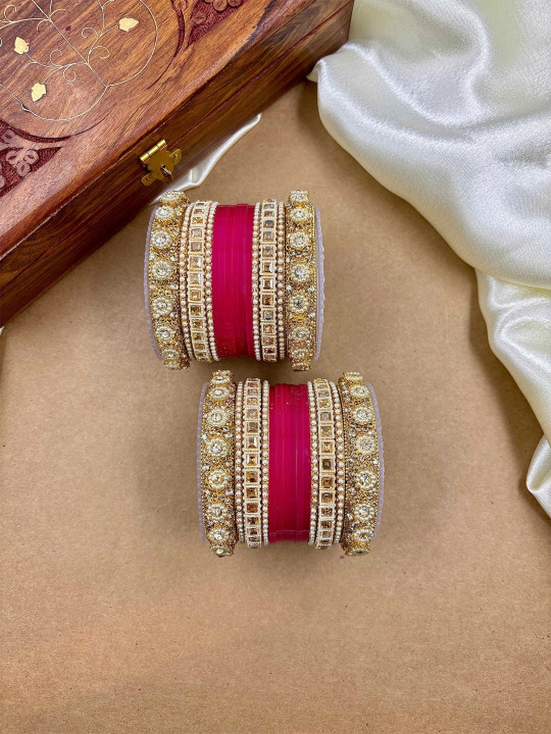 the brand Kundan Bangle Set — handcrafted Indian jewellery - view 2