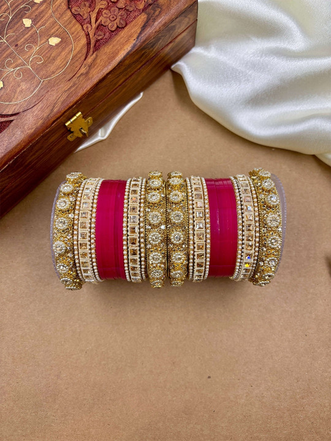 the brand Kundan Bangle Set — handcrafted Indian jewellery - view 4
