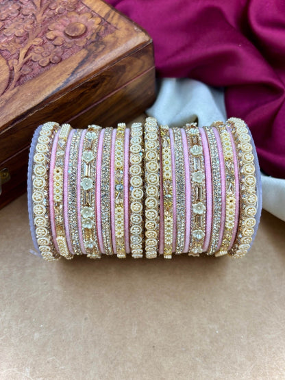 Ishhaara Kundan Bangles Set 2pcs Gold - view 10